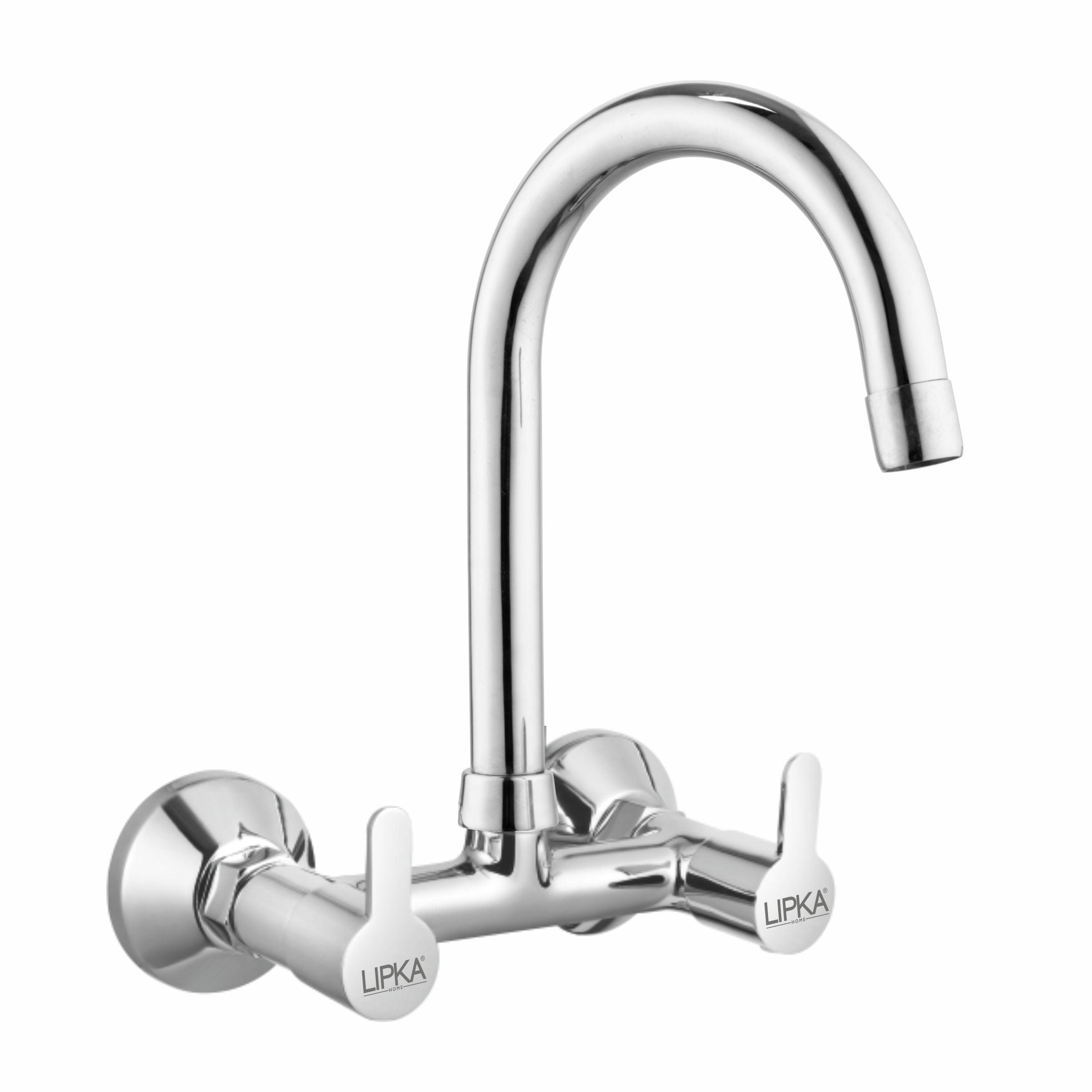 Fusion Sink Mixer Brass Faucet with Round Swivel Spout (15 Inches) - LIPKA - Lipka Home
