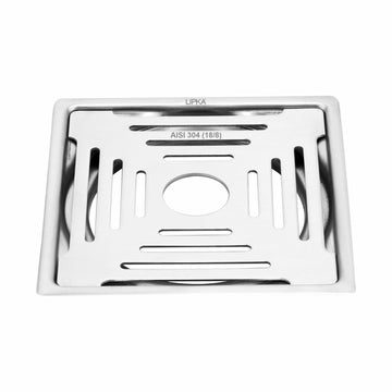 Green Exclusive Square Flat Cut Floor Drain (6 x 6 Inches) with Hole - LIPKA - Lipka Home