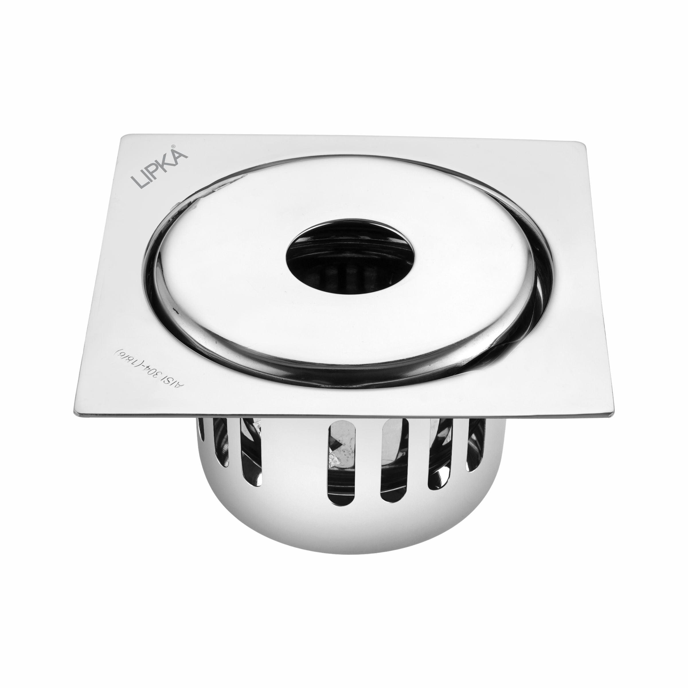 Full Moon Square Floor Drain (5 x 5 Inches) with Hole and Cockroach Trap - LIPKA - Lipka Home