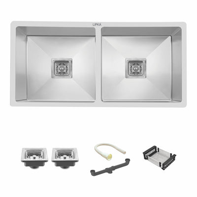 Handmade Double Bowl Kitchen Sink (45 x 20 x 10 Inches) - LIPKA - Lipka Home