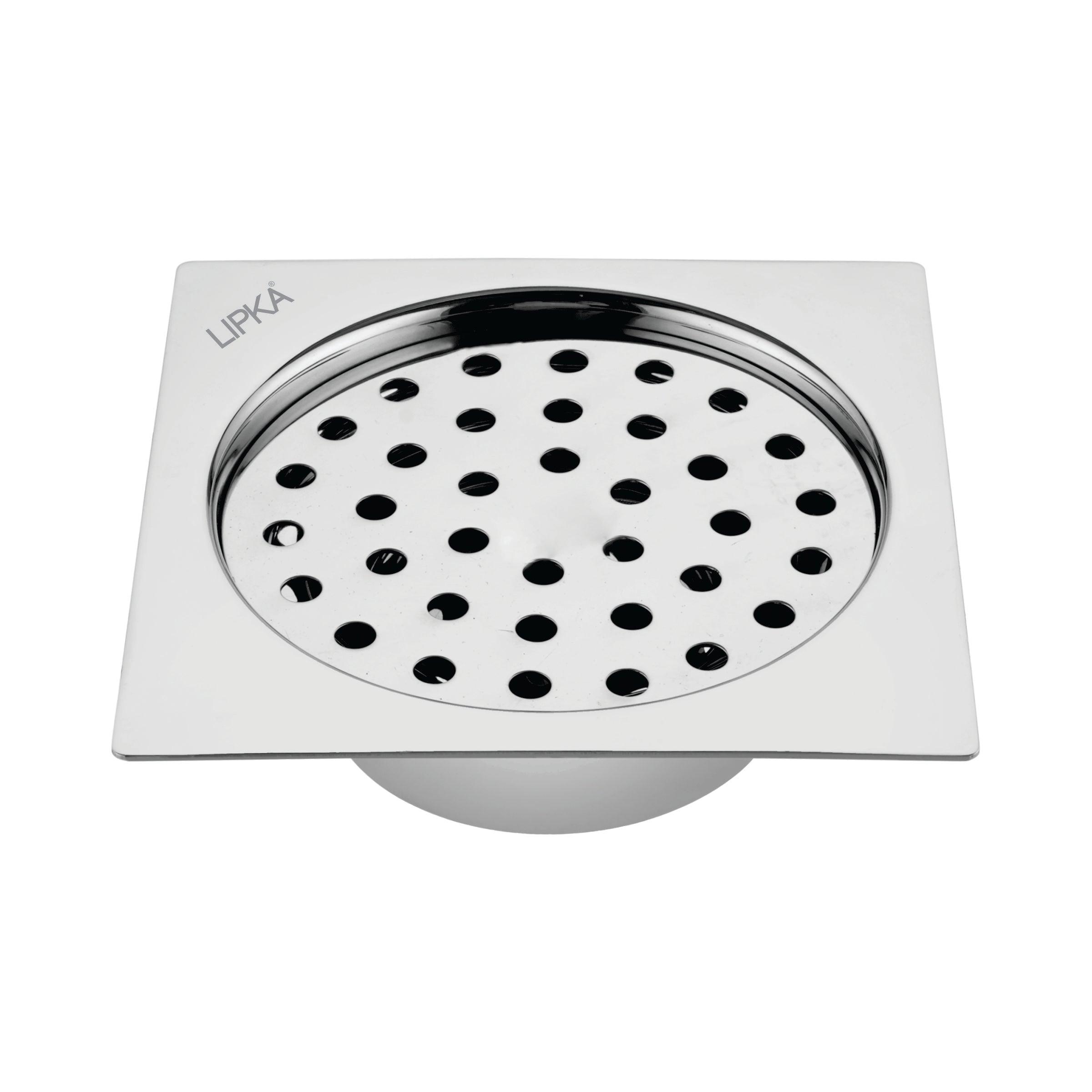 Super Sleek Square Flat Cut Floor Drain (6 x 6 Inches) with Cockroach Trap - LIPKA - Lipka Home