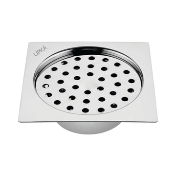 Super Sleek Square Flat Cut Floor Drain (6 x 6 Inches) with Cockroach Trap - LIPKA - Lipka Home