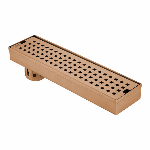 Palo Shower Drain Channel - Antique Copper (12 x 3 Inches) - LIPKA - Lipka Home