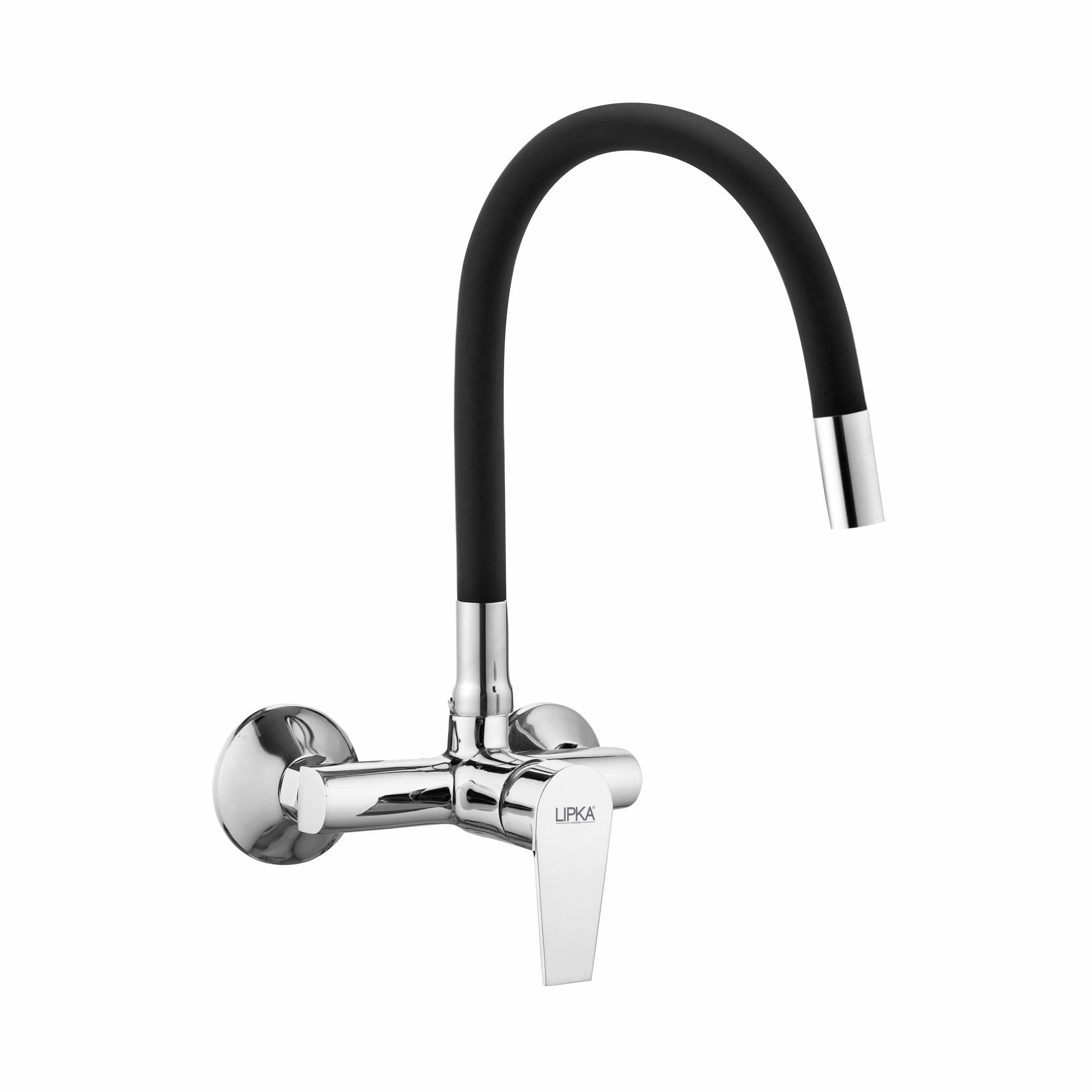 Victory Single Lever Sink Mixer with Black Flexible Silicone Spout (20 Inches) - LIPKA - Lipka Home