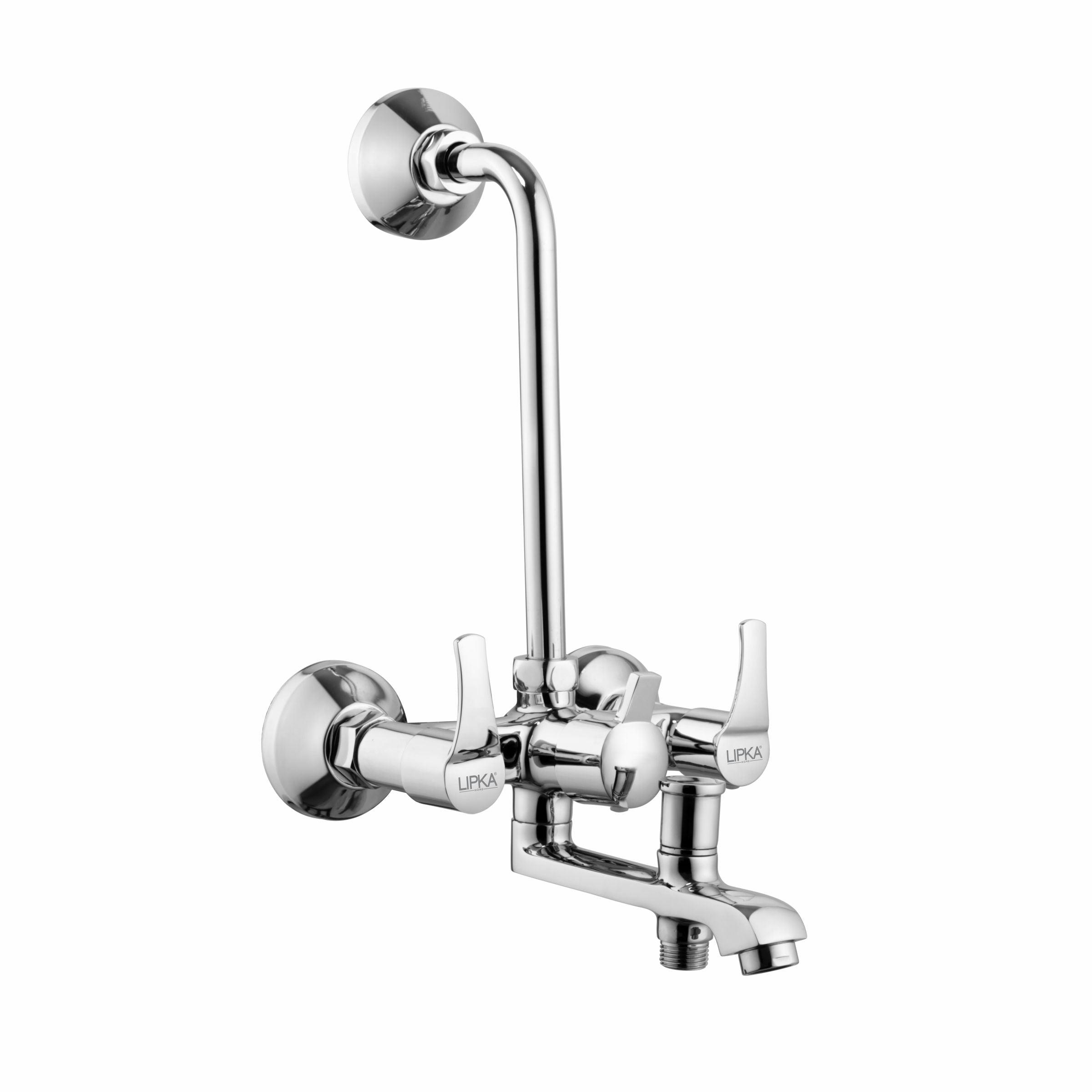 Coral 3 in 1 Wall Mixer Brass Faucet with L Bend - LIPKA - Lipka Home