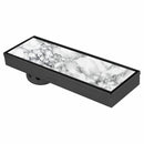 Marble Insert Shower Drain Channel - Black (12 x 4 Inches) - LIPKA - Lipka Home