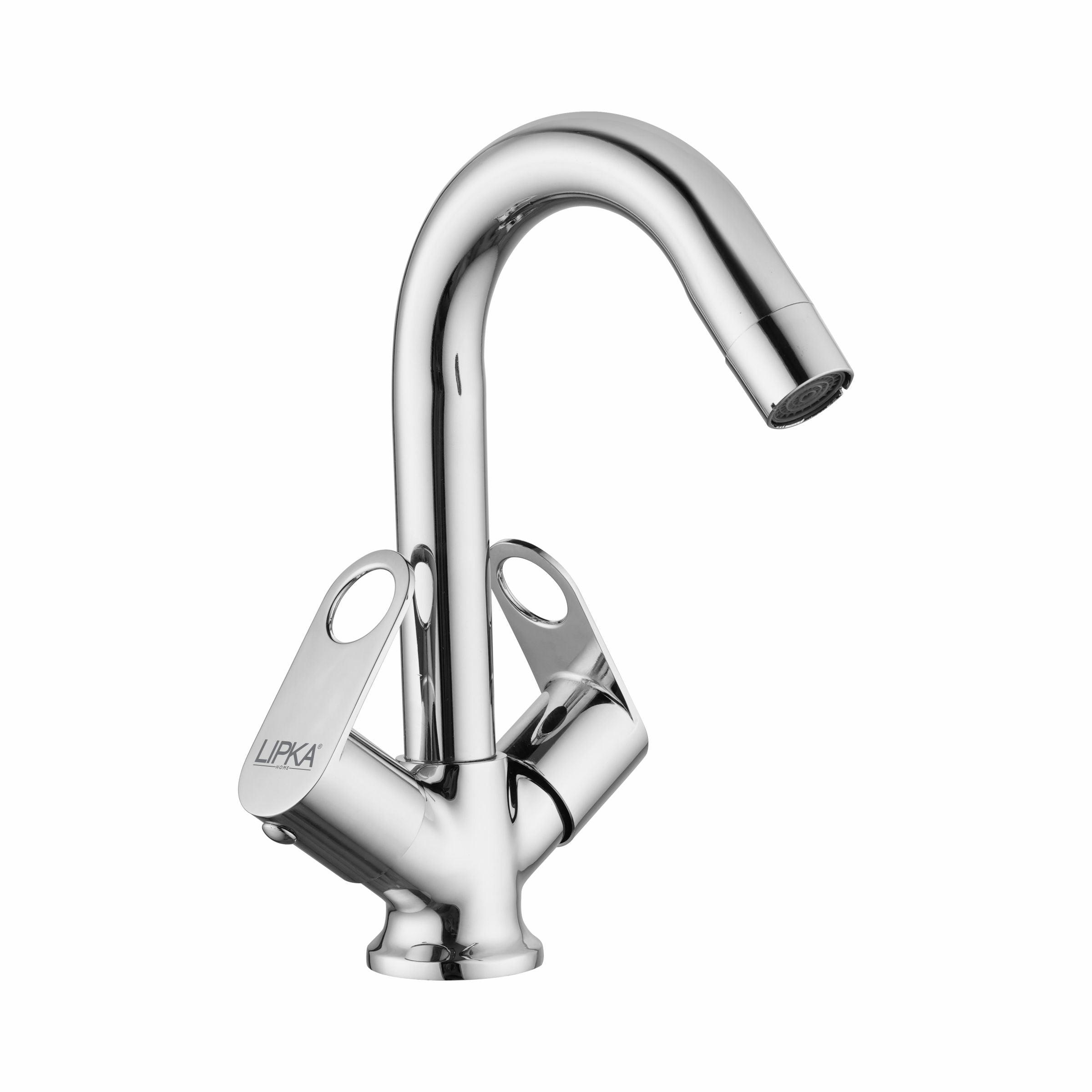 Orbiter Centre Hole Basin Mixer Brass Faucet with Swivel Spout - LIPKA - Lipka Home