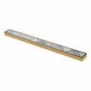 Marble Insert Shower Drain Channel - Yellow Gold (32 x 2 Inches) - LIPKA - Lipka Home