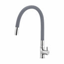 Kyron Swan Neck Brass Faucet with Flexible Silicone Spout (Grey) - LIPKA - Lipka Home