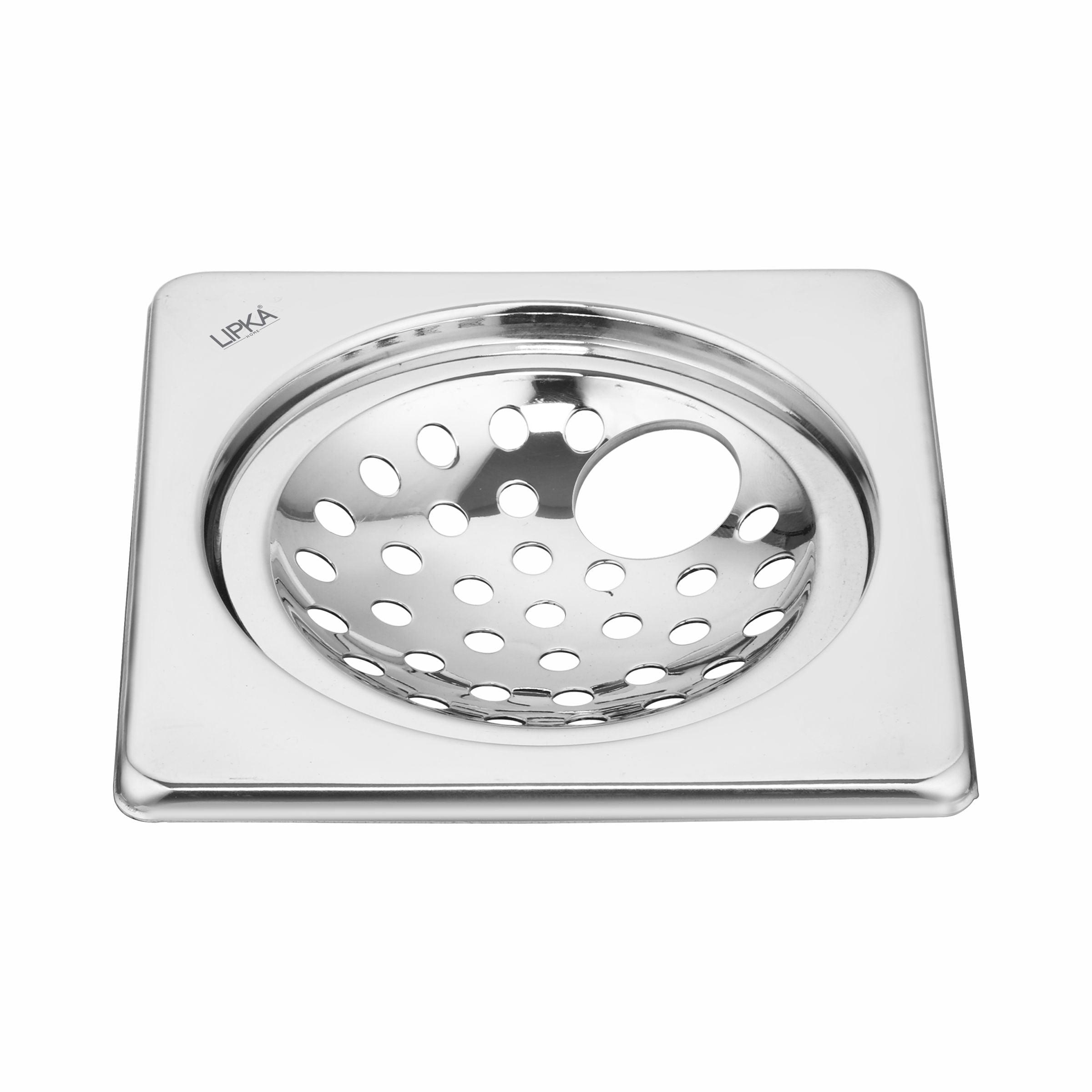 EON Square Floor Drain (5 x 5 Inches) with Hole - LIPKA - Lipka Home