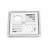 Pink Exclusive Square Floor Drain (5 x 5 Inches) with Hole