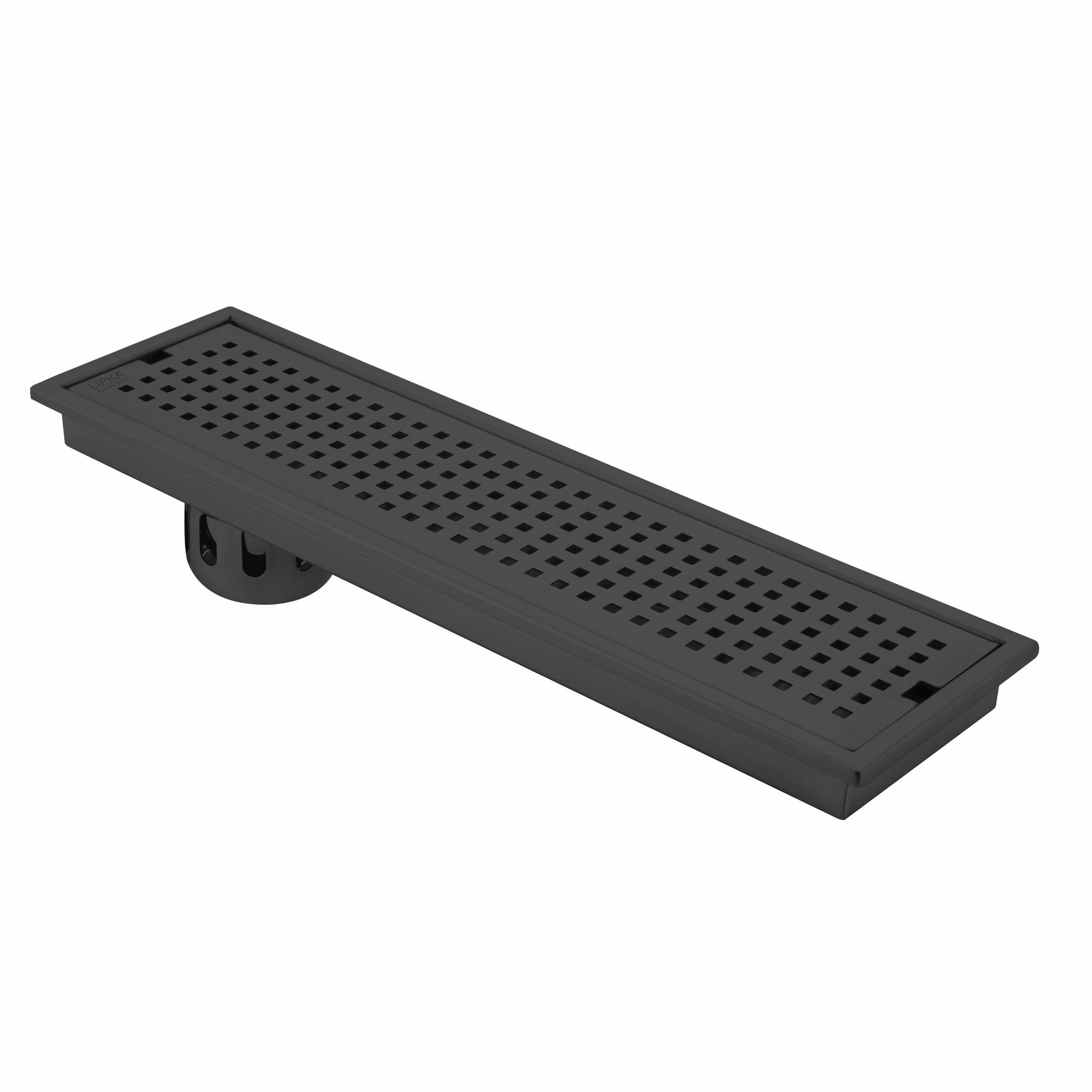 Palo Shower Drain Channel - Black (40 x 5 Inches)