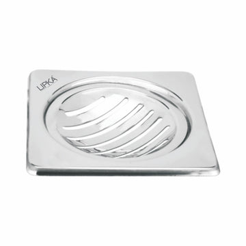 Eon Square Floor Drain with Classic Jali (5 x 5 Inches) - LIPKA - Lipka Home