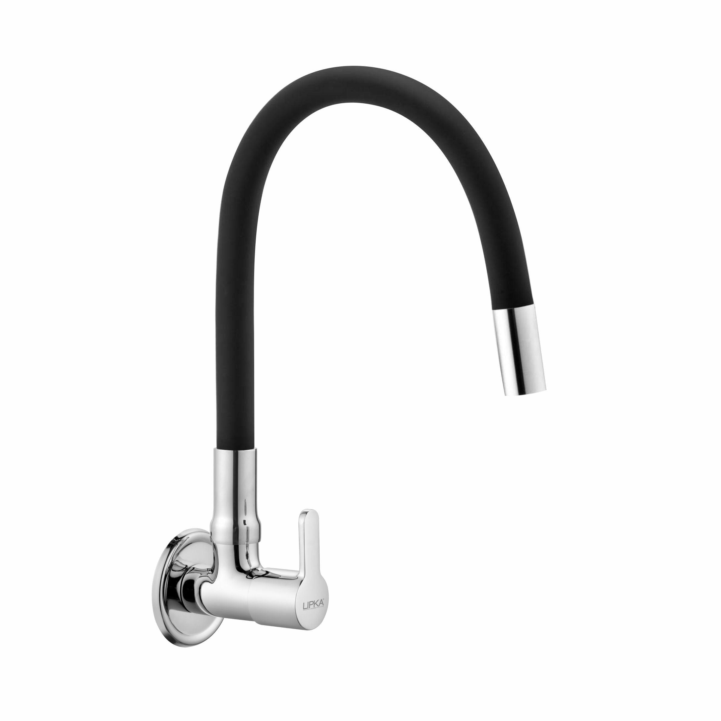 Fusion Sink Tap Brass Faucet with Flexible Silicone Spout (Black) - LIPKA - Lipka Home