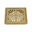 Purple Exclusive Square Floor Drain in Yellow Gold PVD Coating (5 x 5 Inches) - LIPKA - Lipka Home