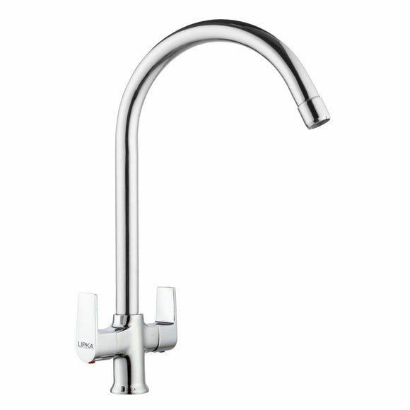 Victory Centre Hole Basin Mixer with Large (20 Inches) Round Swivel Spout Faucet - LIPKA - Lipka Home