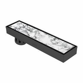 Marble Insert Shower Drain Channel - Black (18 x 3 Inches) - LIPKA - Lipka Home