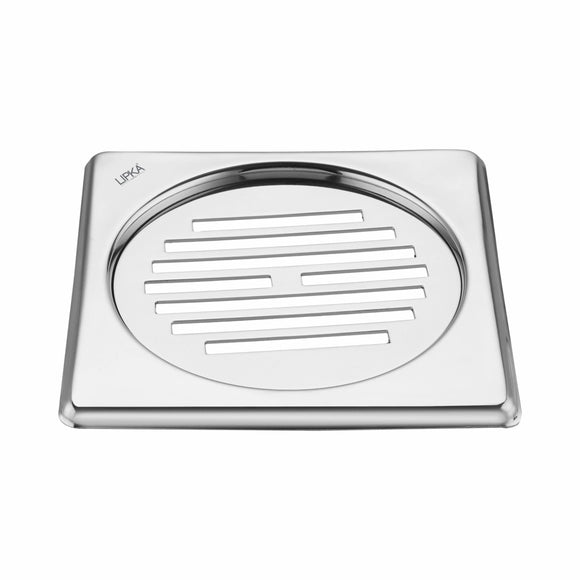 Eon Square Floor Drain with Golden Classic Jali (5 x 5 Inches) - LIPKA - Lipka Home