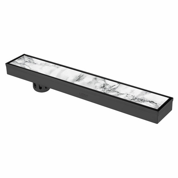 Marble Insert Shower Drain Channel - Black (32 x 3 Inches) - LIPKA - Lipka Home