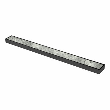 Tile Insert Shower Drain Channel - Black (40 x 2 Inches) - LIPKA - Lipka Home