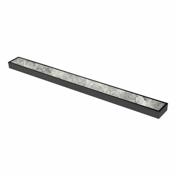 Tile Insert Shower Drain Channel - Black (40 x 2 Inches) - LIPKA - Lipka Home