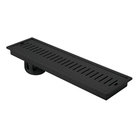 Vertical Shower Drain Channel - Black (48 x 5 Inches) - LIPKA - Lipka Home