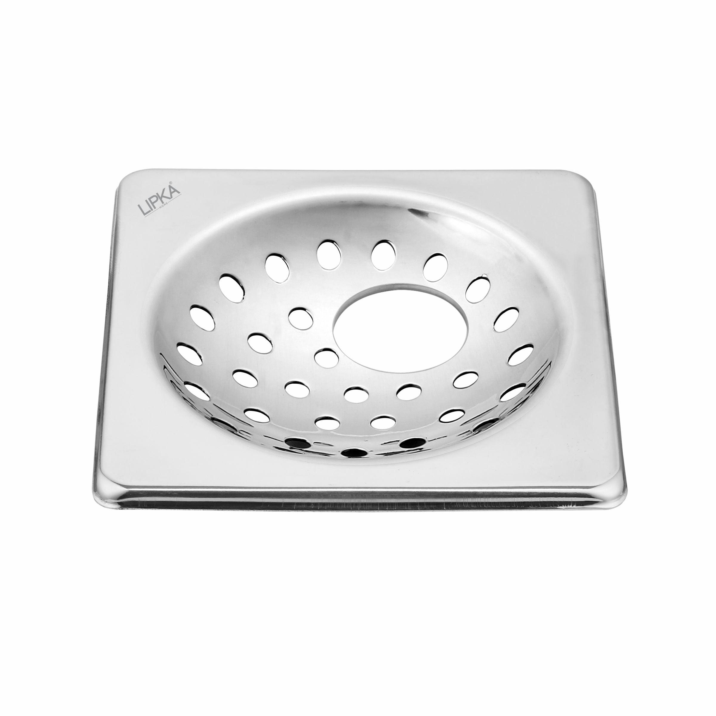 UNO Square Floor Drain (4 x 4 Inches) with Hole - LIPKA - Lipka Home