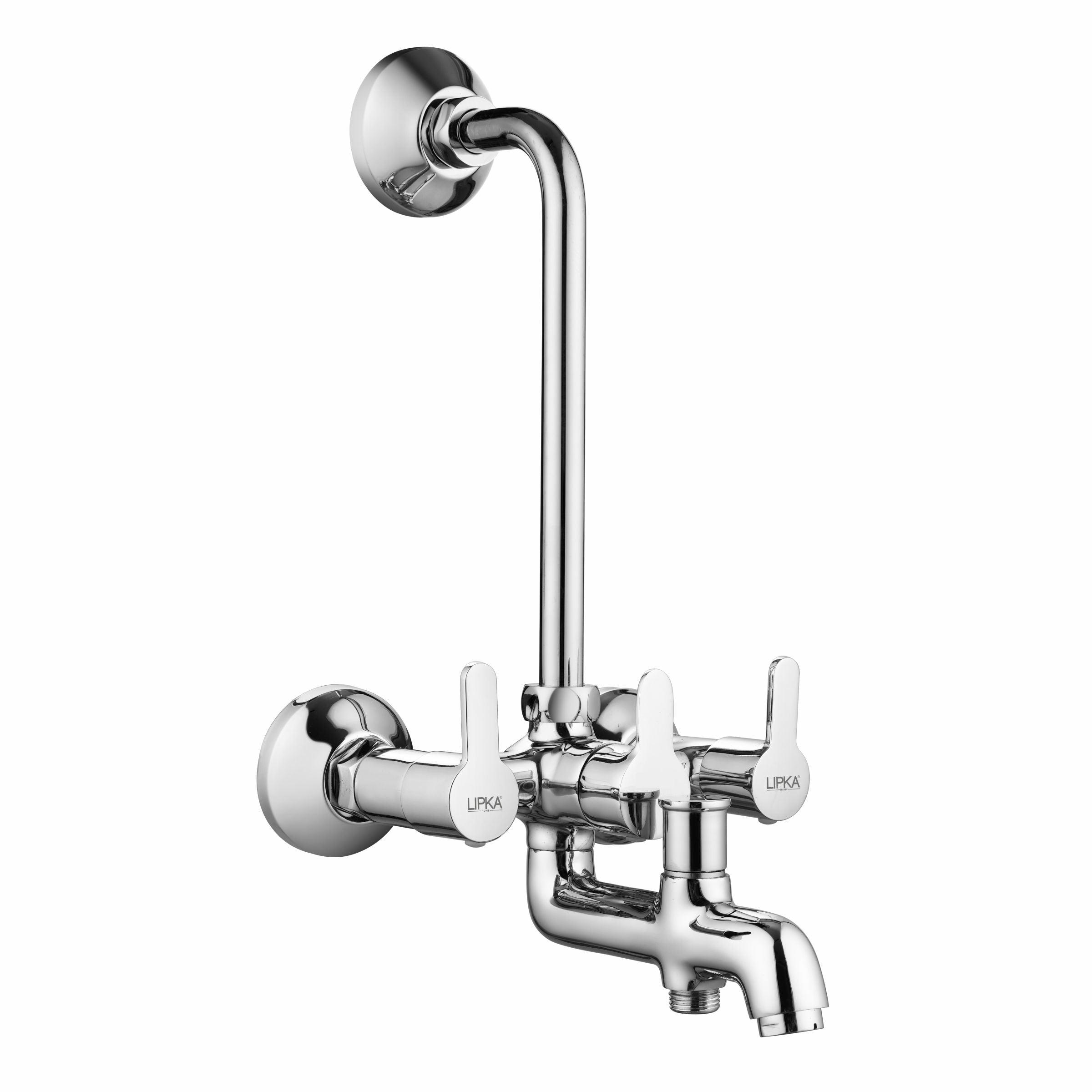 Fusion 3 in 1 Wall Mixer Brass Faucet with L Bend - LIPKA - Lipka Home