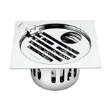 Golden Classic Jali Square Flat Cut Floor Drain (5.5 x 5.5 Inches) with Hinge, Hole and Cockroach Trap - LIPKA