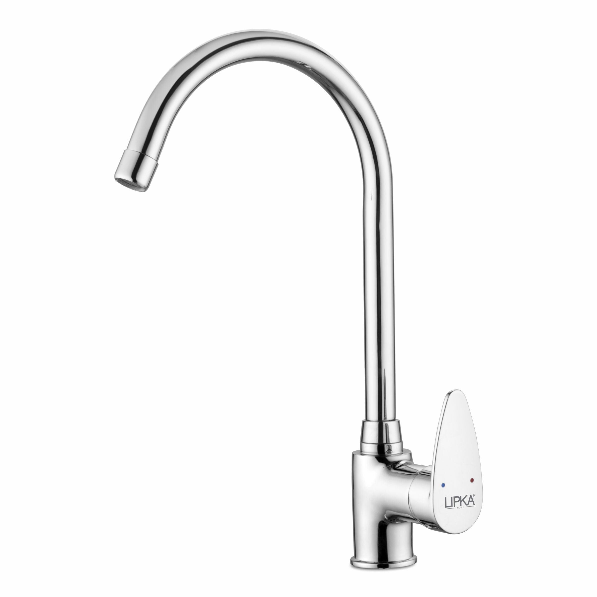 Virgo Single Lever Table Mount Sink Mixer Brass Faucet with Round Swivel Spout (20 Inches) - LIPKA - Lipka Home
