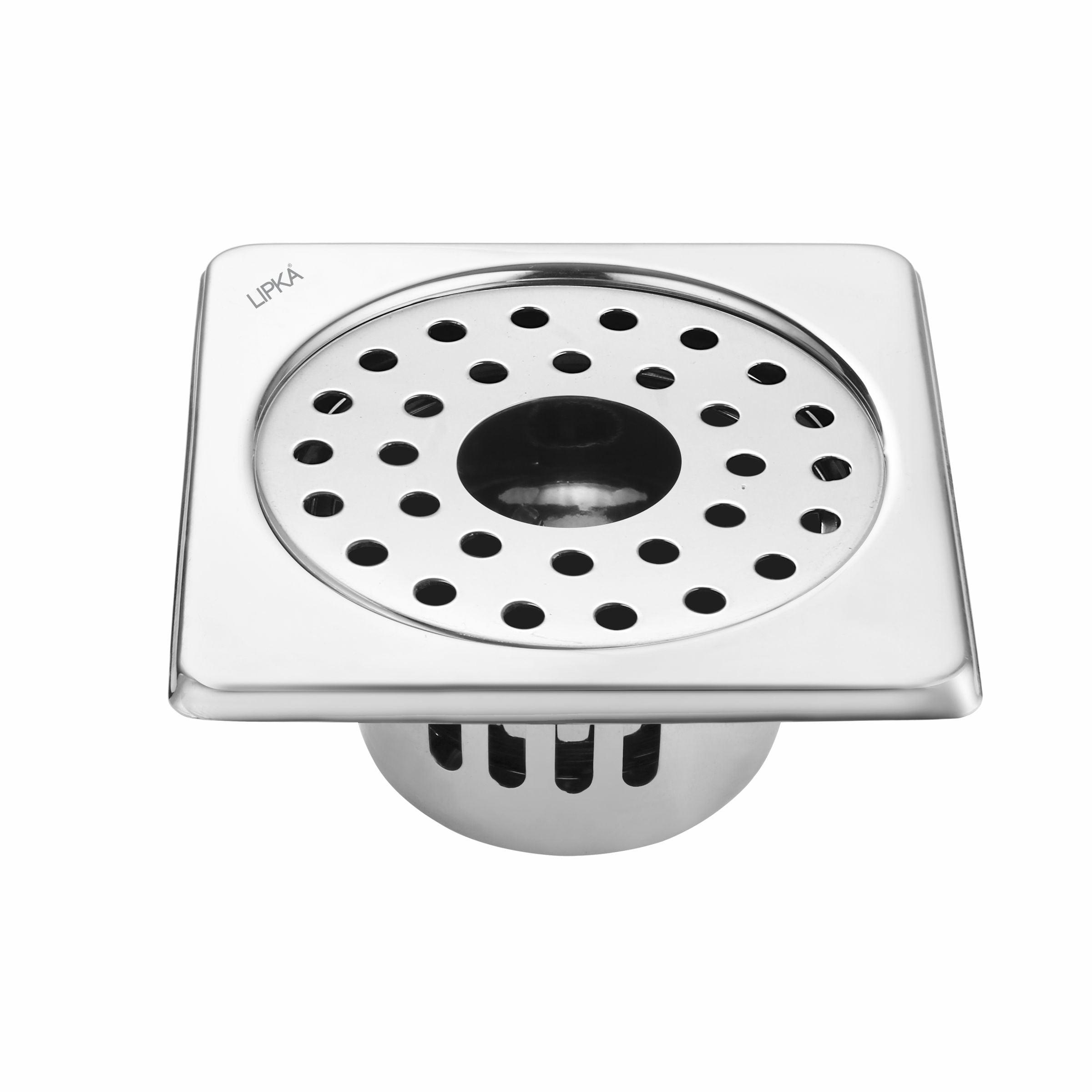 Square Floor Drain (5 x 5 Inches) with Hole and Cockroach Trap - LIPKA - Lipka Home