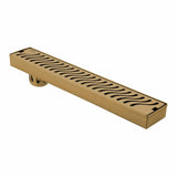 Wave Shower Drain Channel - Yellow Gold (40 x 3 Inches) - LIPKA