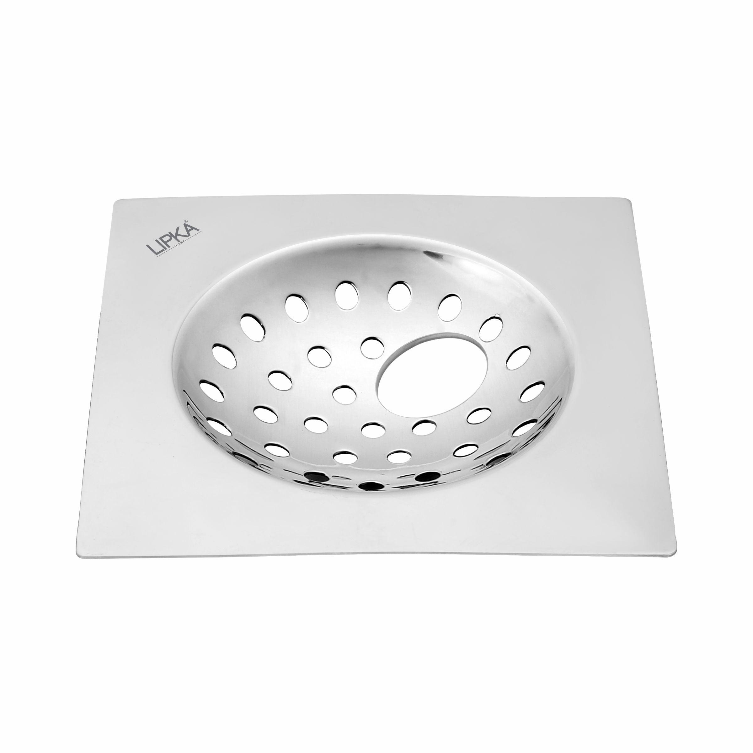 UNO Square Flat Cut Floor Drain (6 x 6 Inches) with Hole - LIPKA