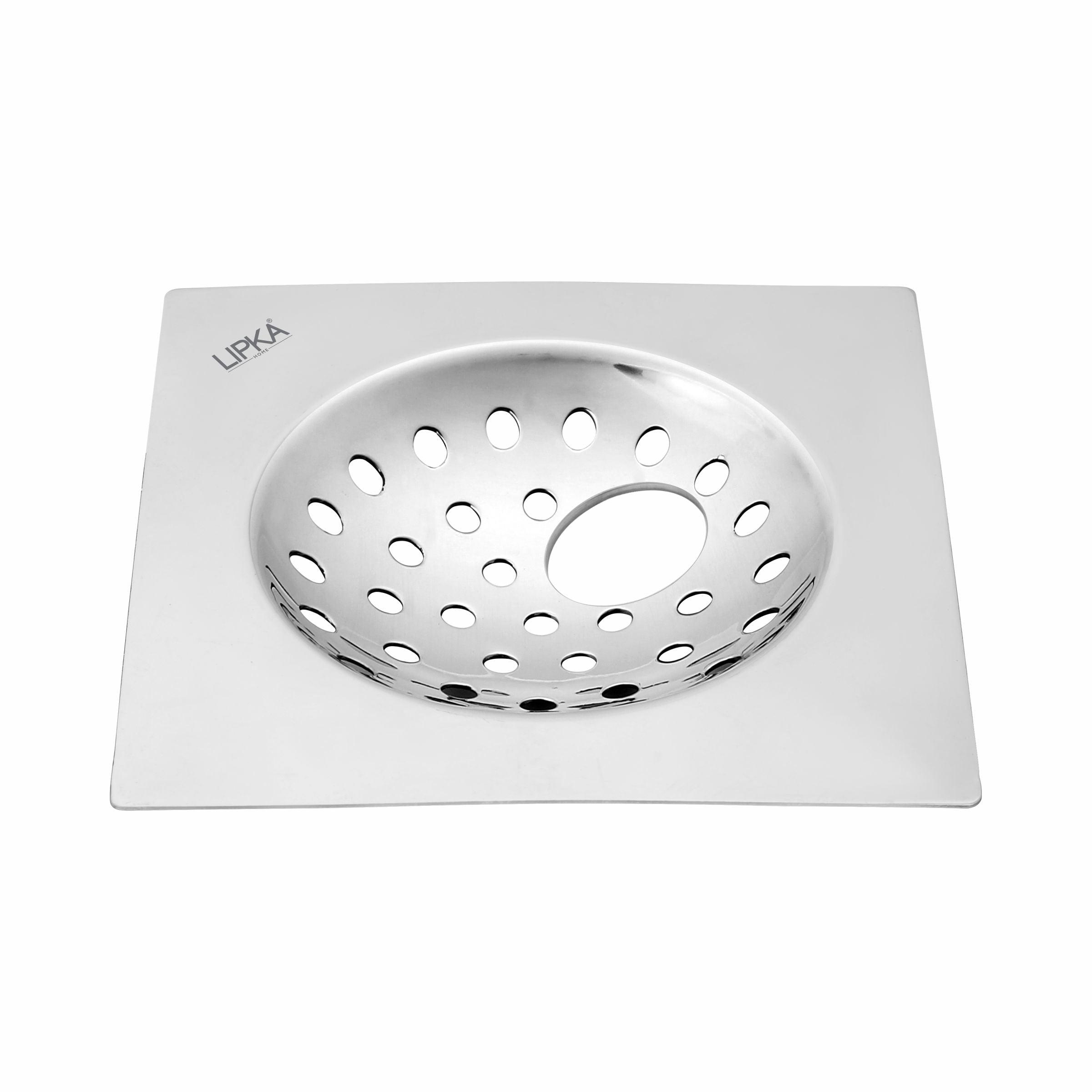 UNO Square Flat Cut Floor Drain (6 x 6 Inches) with Hole - LIPKA - Lipka Home