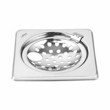 Eon Square Floor Drain with Hinge and Hole  (6 x 6 Inches) - LIPKA