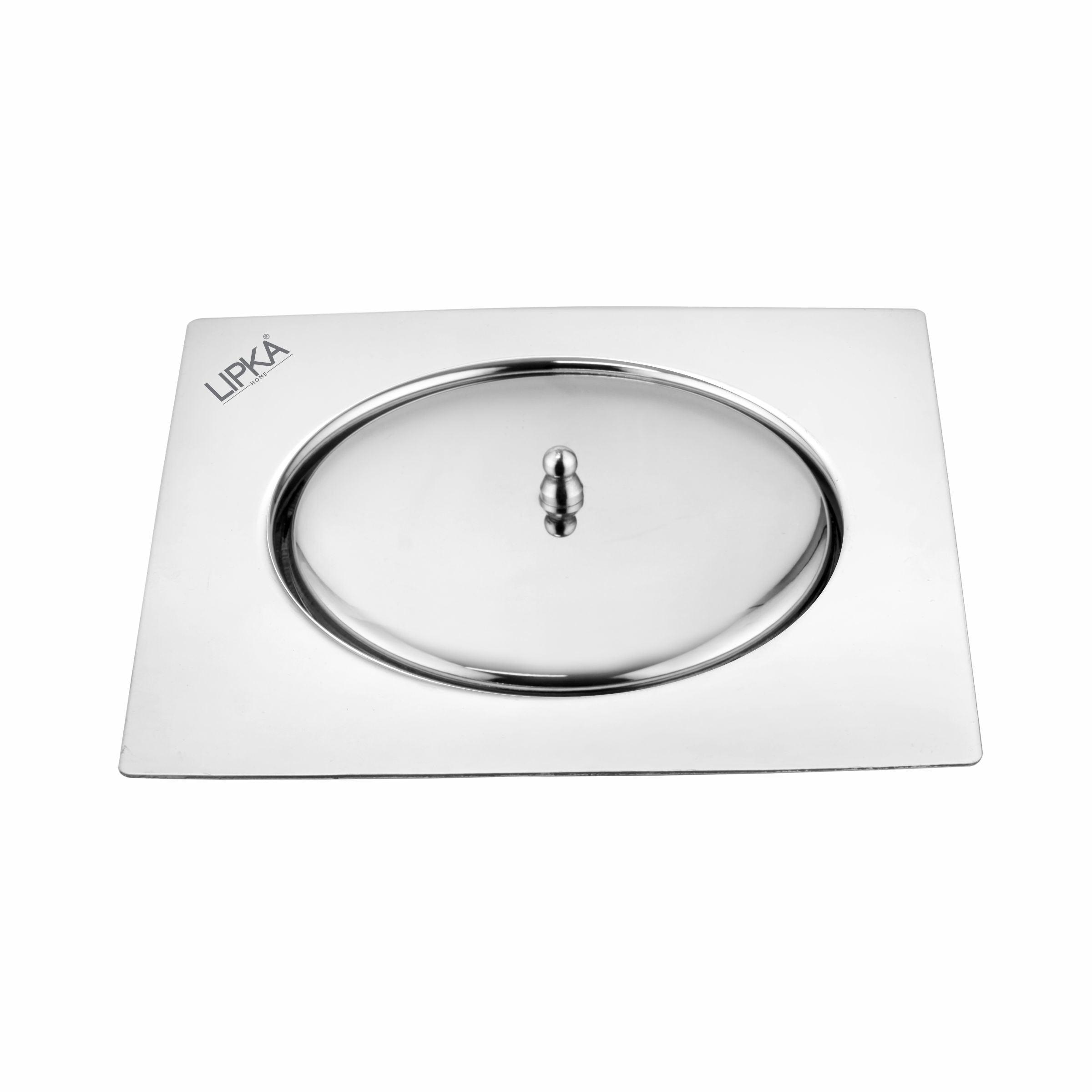 Saturn Square Flat Cut Floor Drain (6 x 6 Inches) - LIPKA - Lipka Home