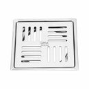 Pink Exclusive Square Flat Cut Floor Drain (5 x 5 Inches) - LIPKA - Lipka Home