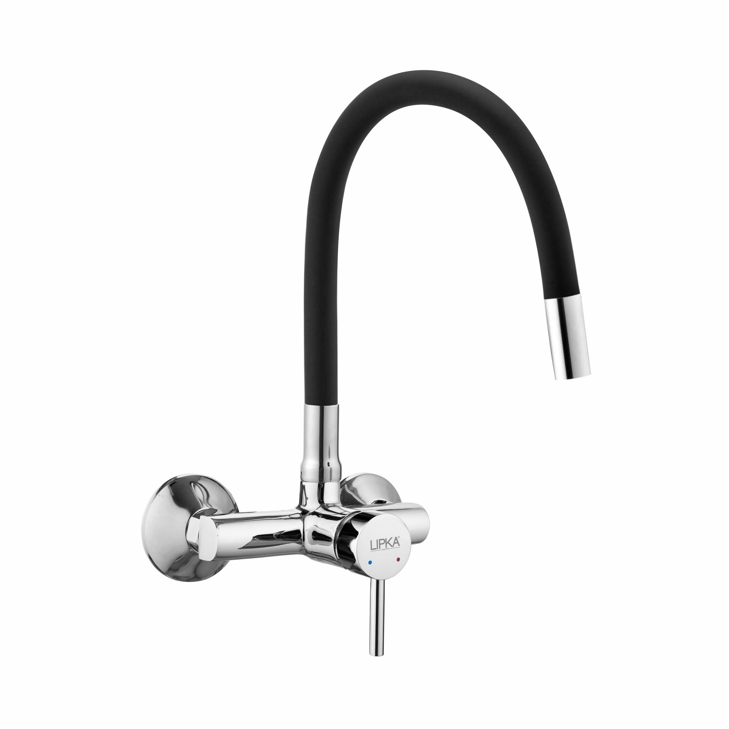 Kyron Single Lever Sink Mixer with Black Flexible Silicone Spout (20 Inches) - LIPKA - Lipka Home