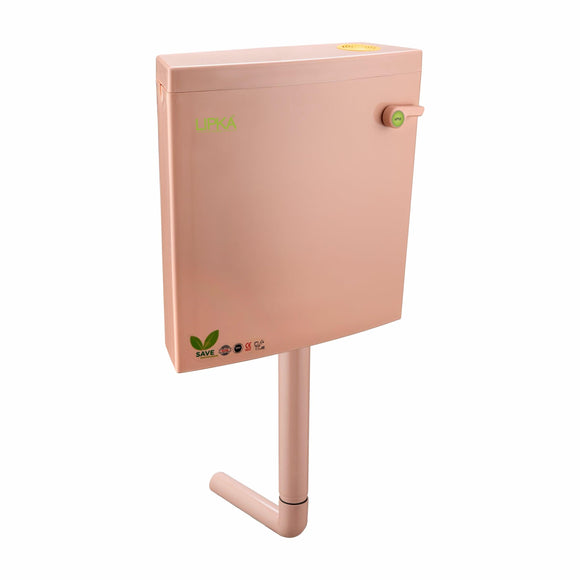 Square Flushing Cistern/ Flush Tank (Pink) |Commode not included| - LIPKA - Lipka Home