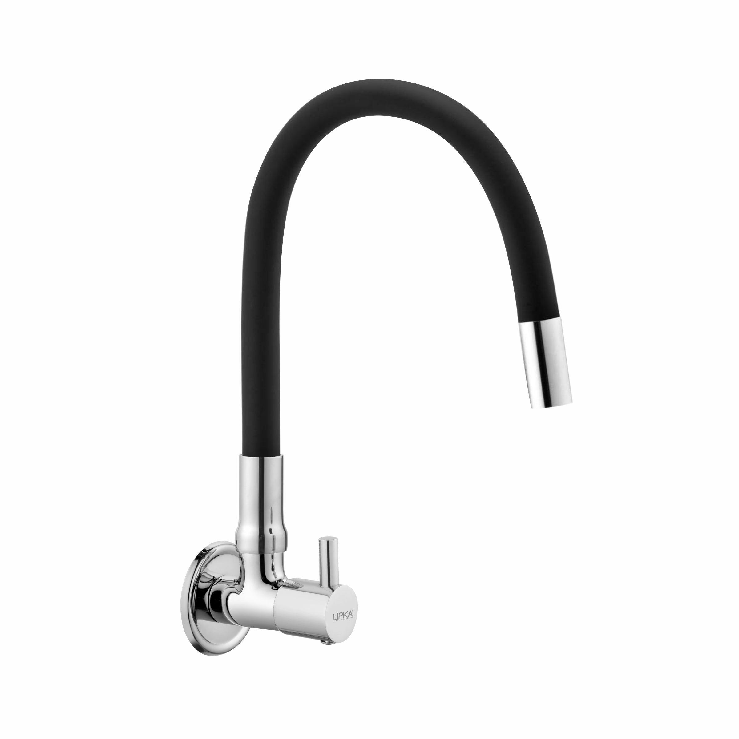 Kyron Sink Tap Brass Faucet with Flexible Silicone Spout (Black) - LIPKA - Lipka Home