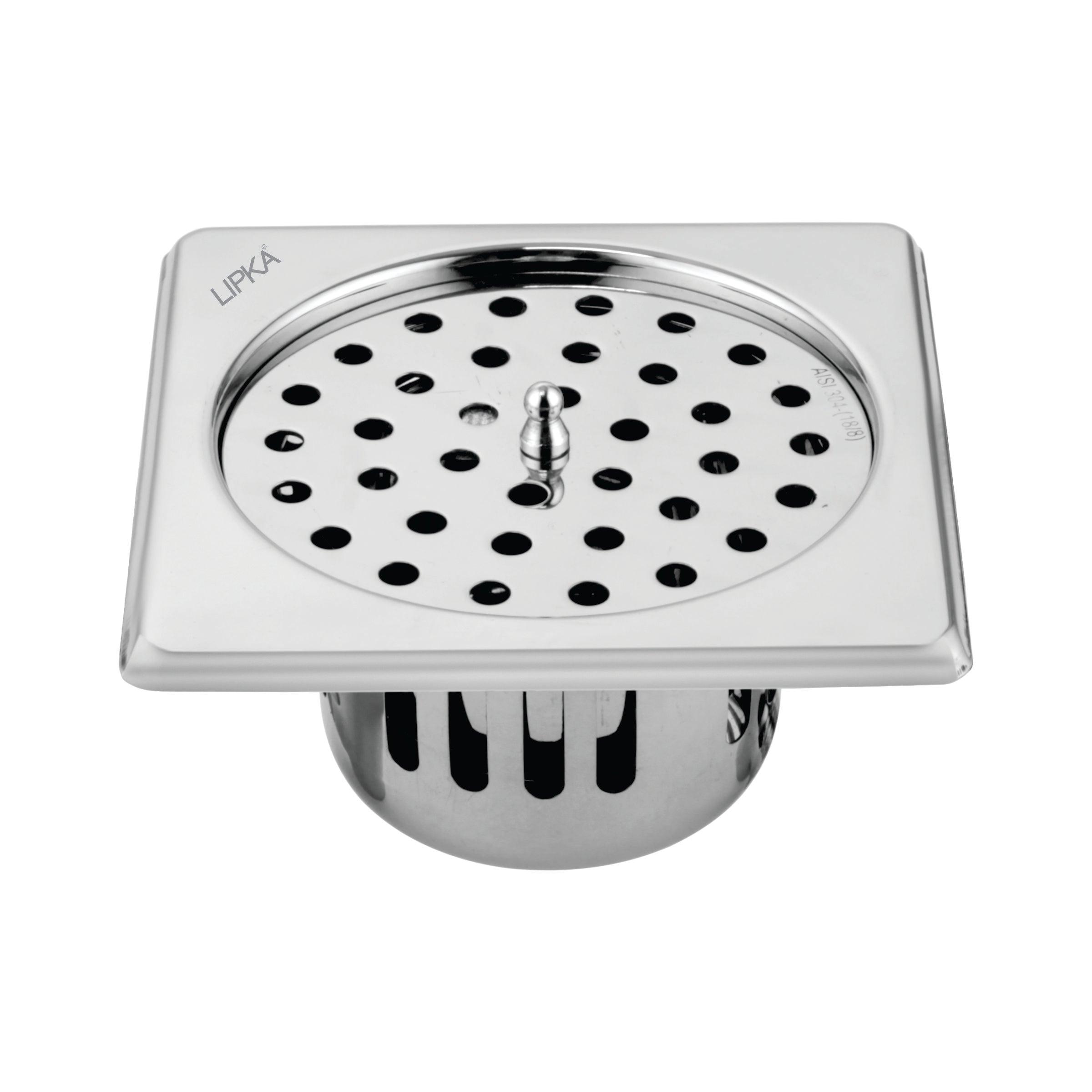 Square Floor Drain (5 x 5 Inches) with Lid and Cockroach Trap - LIPKA - Lipka Home