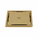 Yellow Exclusive Square Floor Drain in Yellow Gold PVD Coating (5 x 5 Inches) - LIPKA - Lipka Home