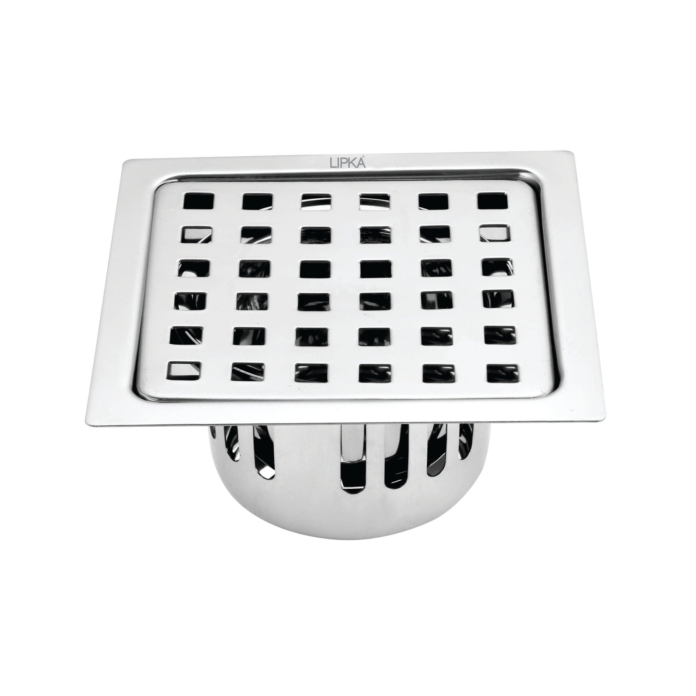 Agni Square Floor Drain (5 x 5 Inches) with Cockroach Trap - LIPKA - Lipka Home