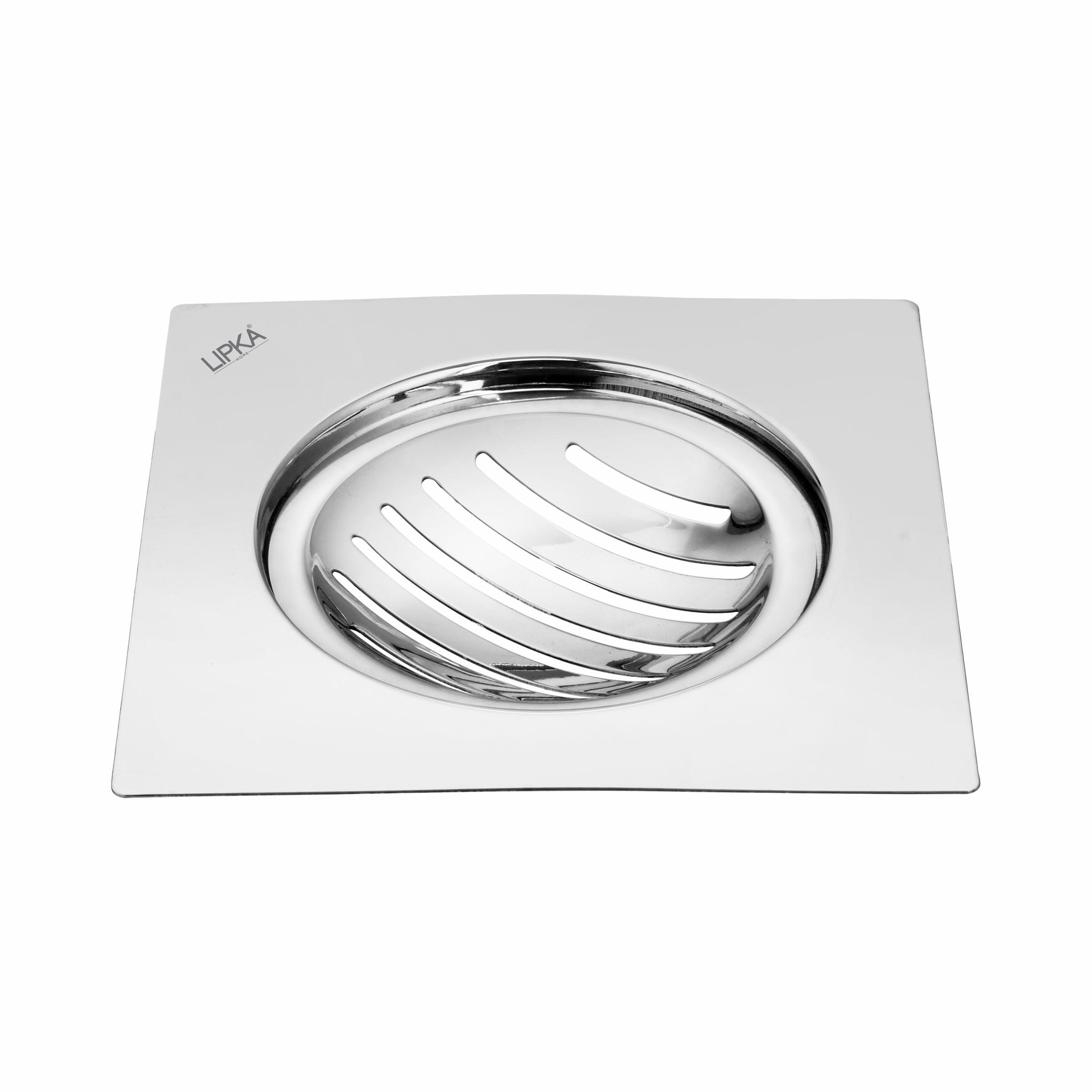 Eon Square Flat Cut Floor Drain with Classic Jali (6 x 6 Inches) - LIPKA - Lipka Home