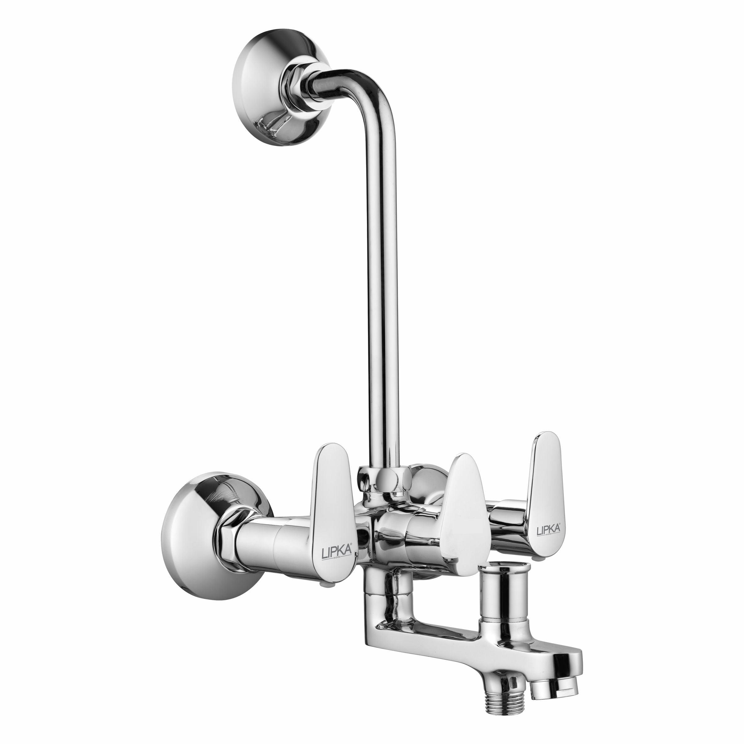 Virgo 3 in 1 Wall Mixer Brass Faucet with L Bend - LIPKA - Lipka Home