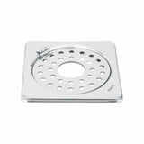 Eon Square Floor Drain with Plain Jali, Hinge and Hole (5 x 5 Inches) - LIPKA