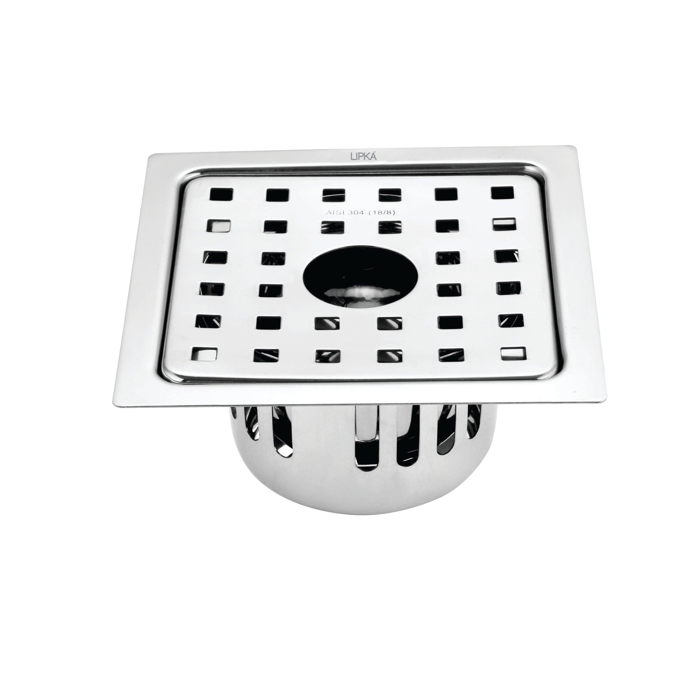 Agni Square Floor Drain (5 x 5 Inches) with Hole and Cockroach Trap- LIPKA - Lipka Home