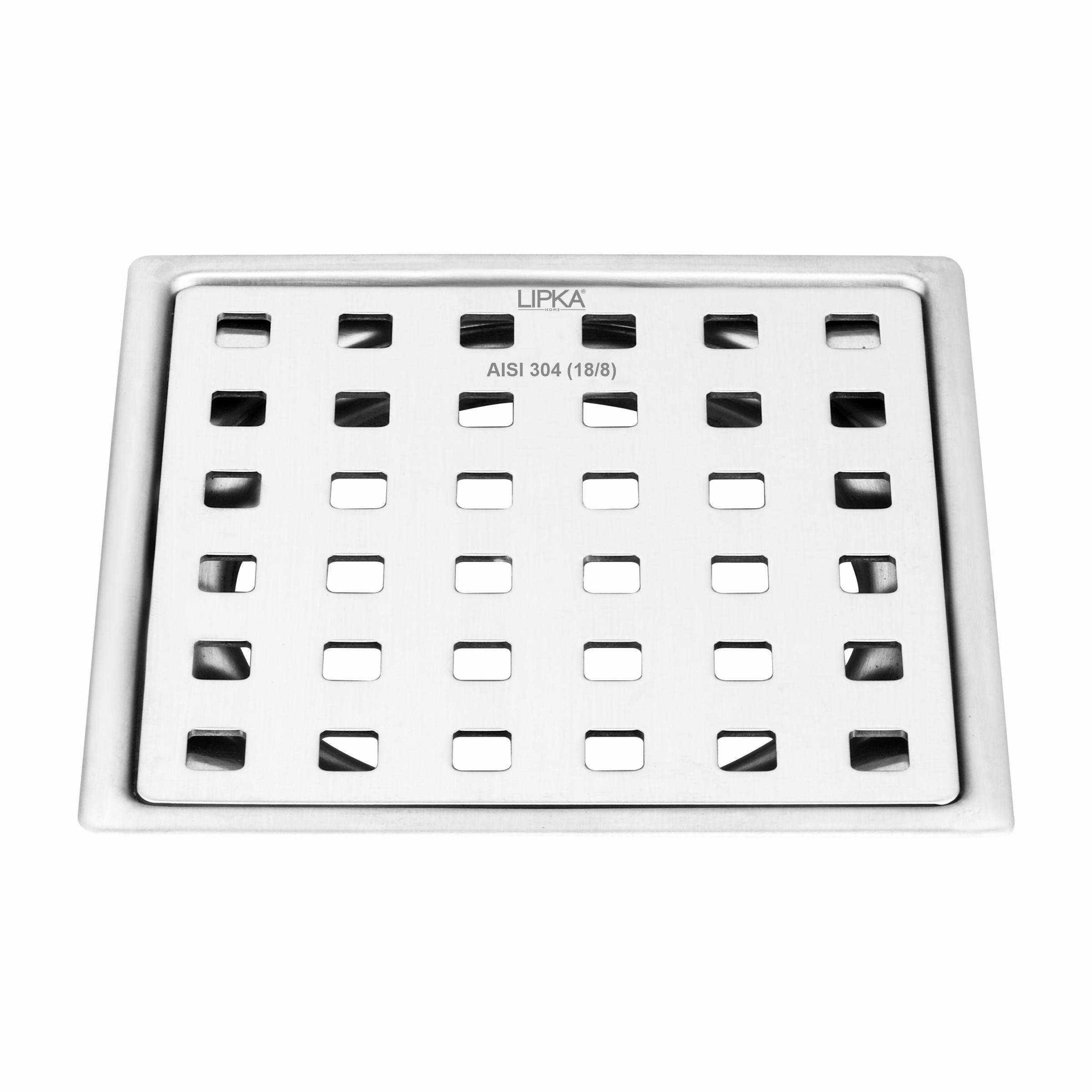 Red Exclusive Square Flat Cut Floor Drain (6 x 6 Inches) - LIPKA - Lipka Home