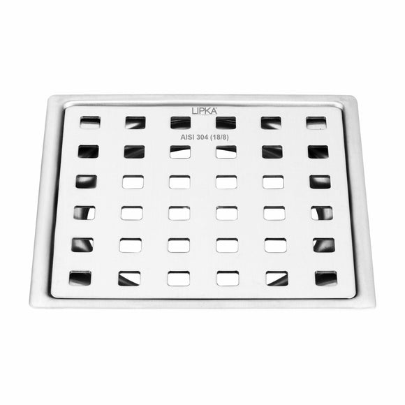 Red Exclusive Square Flat Cut Floor Drain (6 x 6 Inches) - LIPKA - Lipka Home