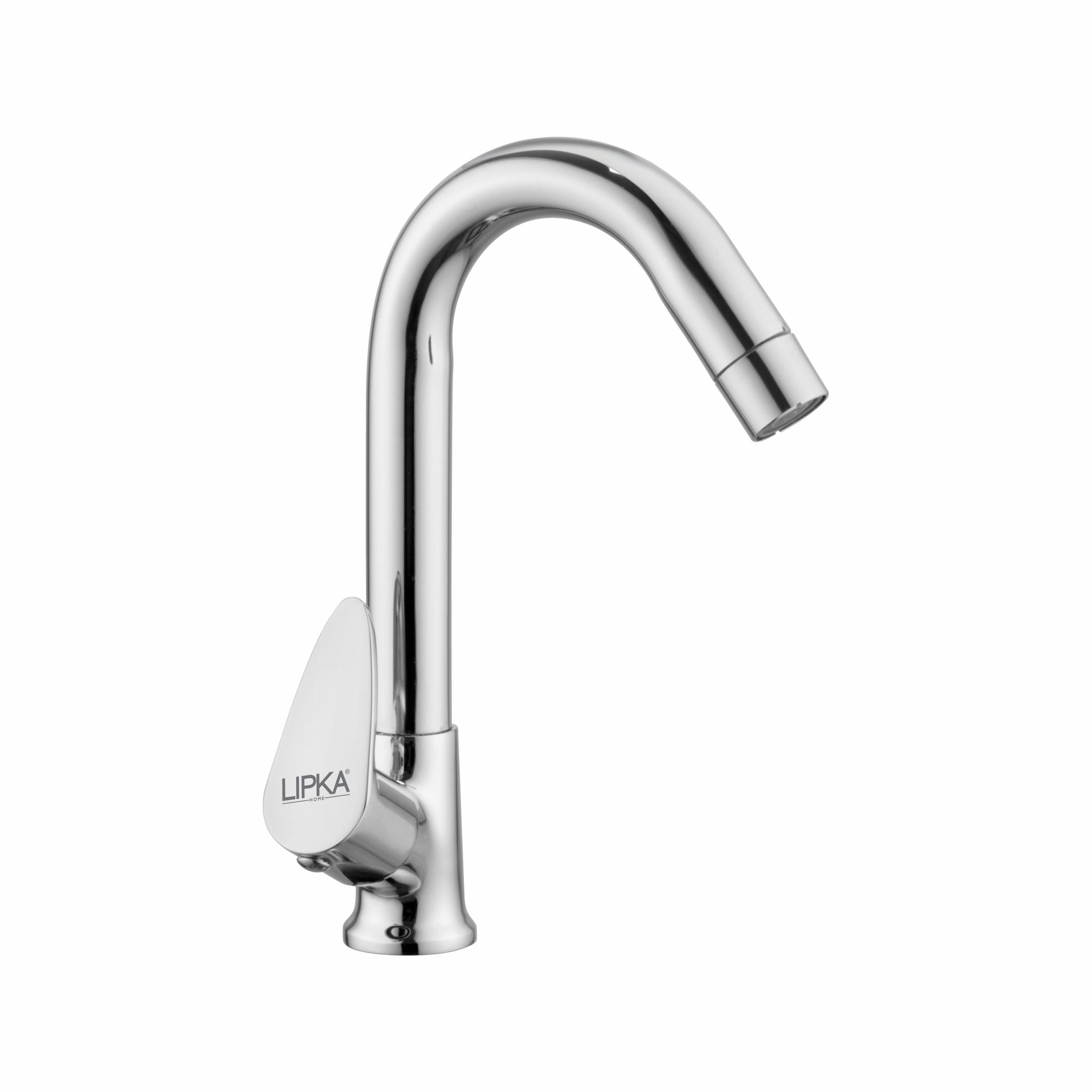 Lava Swan Neck with Swivel Spout (12 Inches) Brass Faucet - LIPKA - Lipka Home